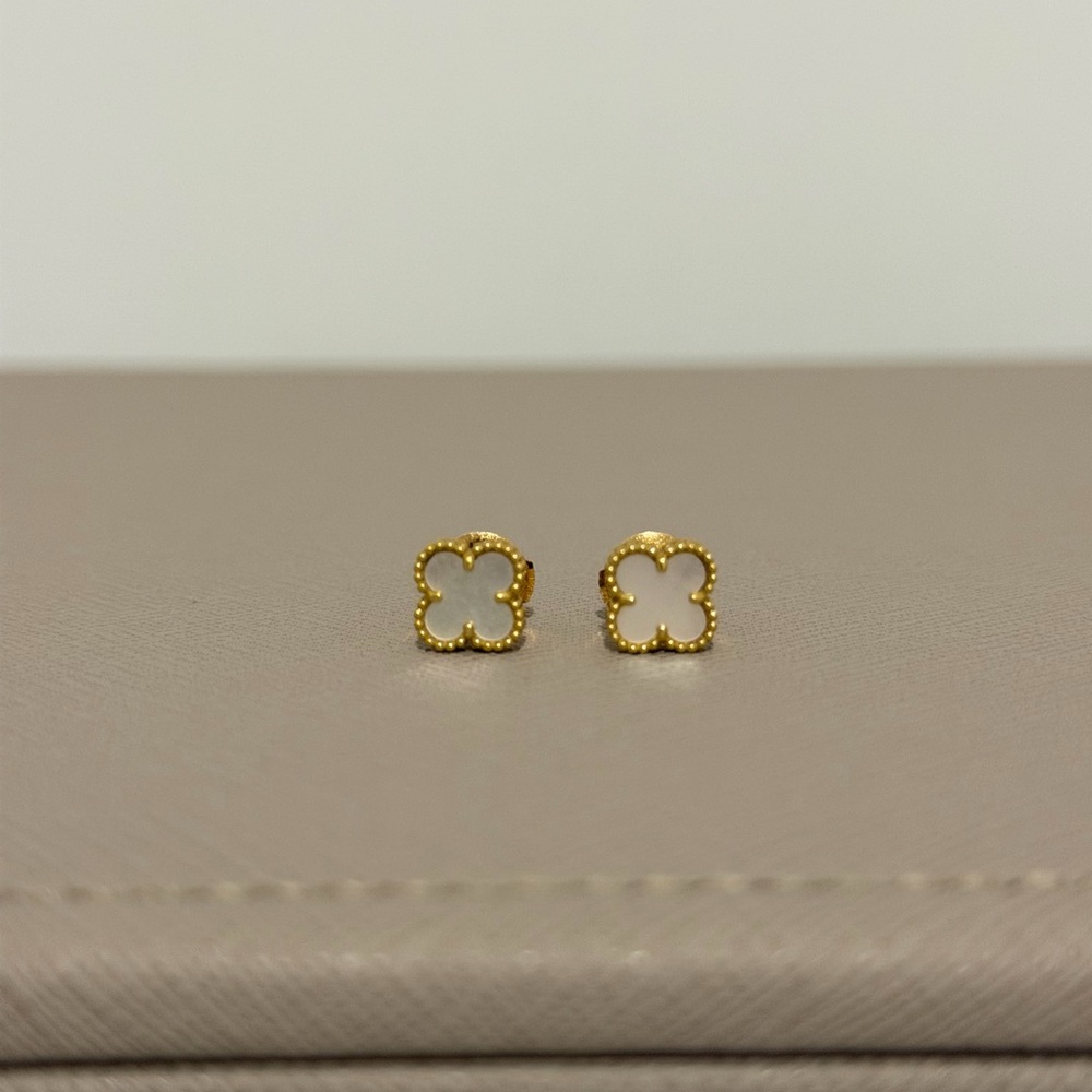 Van Cleef and Arpels Sweet Alhambra Earrings Mother of Pearl